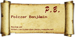 Polczer Benjámin névjegykártya